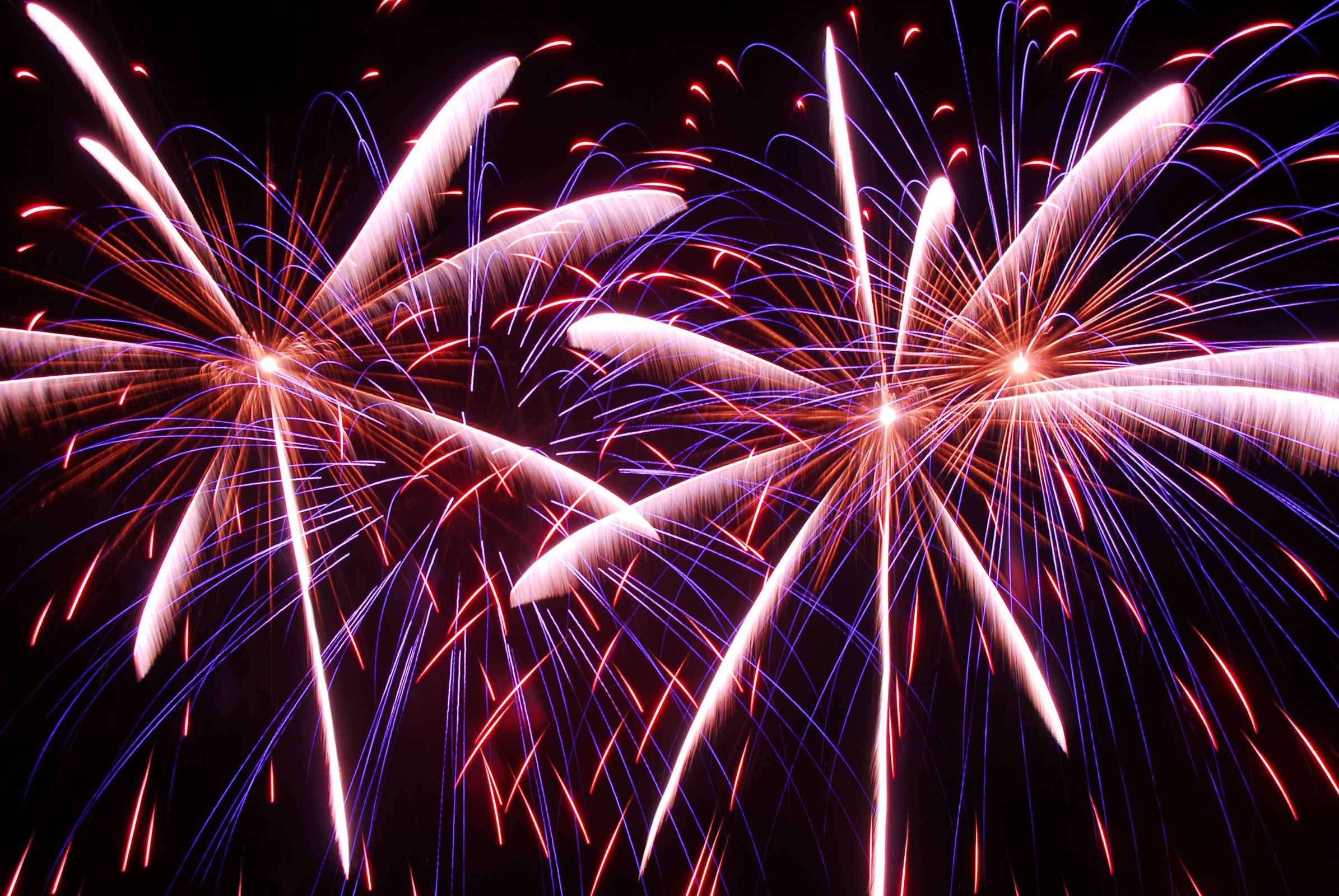 Fireworks choreographed to music at a corporate awards ceremony